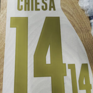 Italy 2020-21 football star CHIESA #14 soccer number