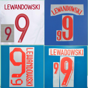 POLAND 2018 2021 2022 2024 LEWANDOWSKI  9number printing font