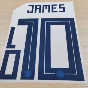 2018 Colombia national football JAMES jersey number soccer Retro style