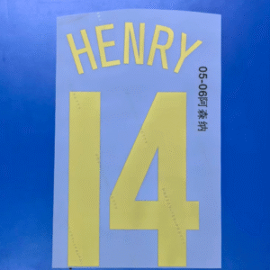 Arsenal F.C 2005 2006 Retro gold HENRY #14 football Number