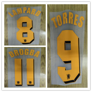 2010/11 Chelsea AWAY DROGBA TORRES LAMPARD Jersey number