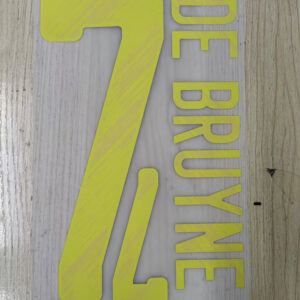 2020/21 Belgium football star DE BRUYNE #7 soccer number