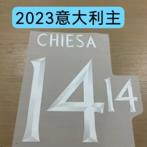 Italy 2023 football star CHIESA #14 soccer number