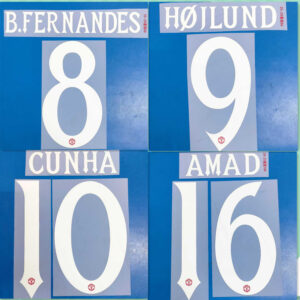 Manchester United 2025-26 home Champions League B.FERNANDES MOUNT GARNACHO Jersey number