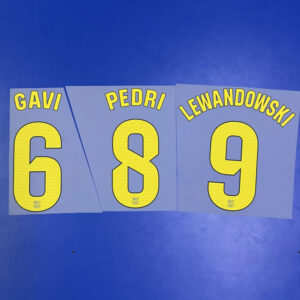 2025 2026 La Liga Barcelona home LEWANDOWSKI GAVI LAMINE YAMAL 25-26 soccer number