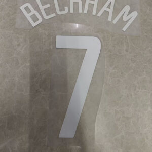 2002 2003 Champions League Manchester United 02-03 ВЕСКНАМ #7 white football number