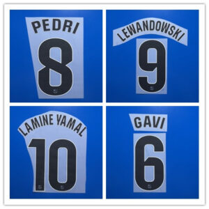 2025 2026 La Liga Barcelona away LEWANDOWSKI GAVI LAMINE YAMAL 25-26 soccer number