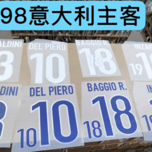 Italy 1998 football star DEL PIERO BAGGIO R. INZAGHI soccer number