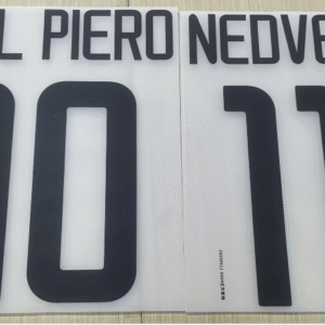 JUVENTUS 2003 2004 DEL PIERO NEDVED 03-04 away Football number