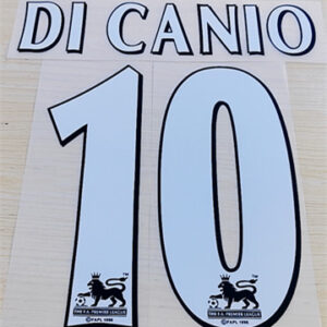 Plastic material West Ham United 1997-06 Premier league DI CANIO #10 white soccer Number
