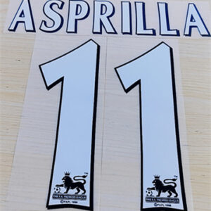 Plastic material 1997 1998 Newcastle United 1997/98 Premier league ASPRILLA #11 white soccer Number