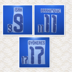 2026 Sweden home football ISAK IBRAHIMOVIC GYOKEAES jersey number blue soccer
