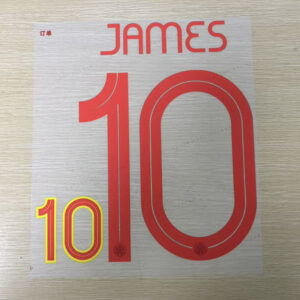 2019 Colombia JAMES 10 soccer number