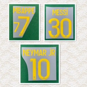 PSG 2022 2023 Paris fourth NEYMAR JR MBAPPE MESSI 22-23 yellow soccer number