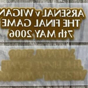 Velvet material 2006 Champions League ARSENAL vs WIGAN football AD soccer Chest Small characters