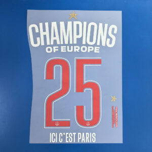 PSG 2024-25 Paris Champions of Europe 25 League home soccer number