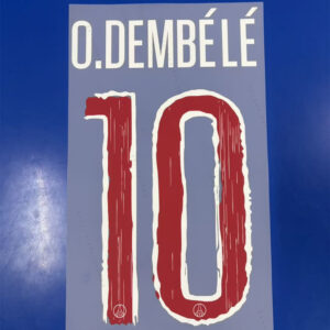 PSG 2024-25 Paris Champions League home soccer number O.DEMBELE 10