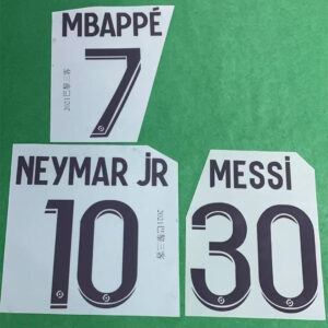 PSG 2020 2021 Paris fourth NEYMAR JR MBAPPE MESSI 20-21 soccer number