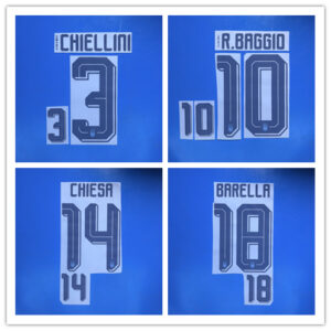 Italy 2026 away football star CHIELLINI LOCATELLI TONALI R.BAGGIO CHIESA BARELLA dark blue soccer number