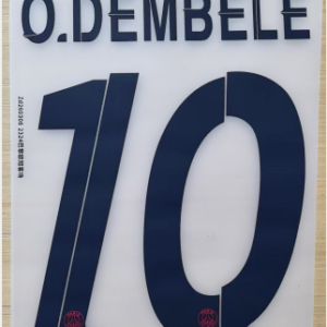 PSG 2023 2024 Paris away Champions League football star O.DEMBELE #10 23-24 dark blue soccer number