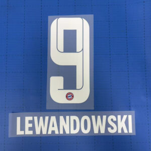 Bayern Munich 2021 2022 2023 9 LEWANDOWSKI white soccer number