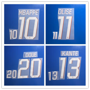 2026 France home Football number MBAPPE KANTE OLISE DOUE DEMBELE Jersey number