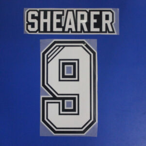 95-97 Newcastle United Home SHEARER 9 Velvet material soccer number