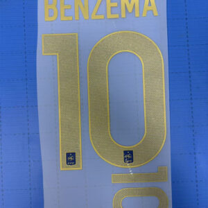 2012 France Benzema 10 Gold home soccer Jersey number