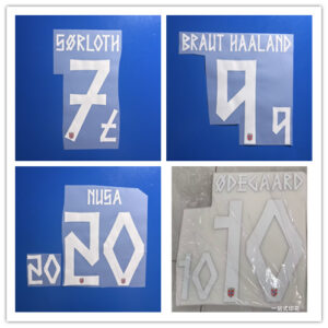 2026 World Cup Norway national football team home SORLOTH NUSA ODEGAARD BRAUT HAALAND red logo soccer number