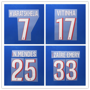 PSG 2026 2027 La Liga Paris home VITINHA D.DOUE O.DEMBELE 26-27 soccer number