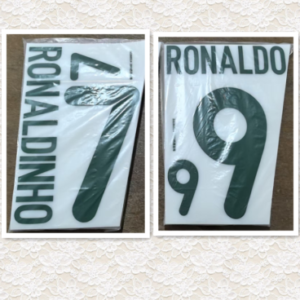 2000 Brazil green football star RONALDINHO RONALDO soccer number