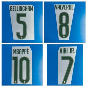 Real Madrid home 2026 2027 BELLINGHAM VINI JR. VALVERDE MBAPPE 26-27 green soccer number