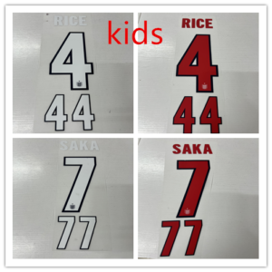 Kids 2026 World Cup England Home football team DE RICE SAKA KANE soccer number Height 24.2cm