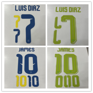 Kids 2026 World Cup Colombia Home football team DE LUIS JAMES soccer number Height 24.3cm