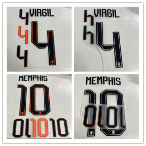 Kids 2026 World Cup the Netherlands  Home football team DE VIRGIL MEMPHIS  F.DE JONG soccer number Height 24.4cm