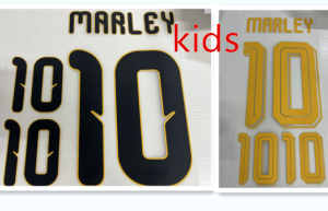 Kids 2026 World Cup Jamaica Home football team DE MARLEY soccer number Height 24.2cm