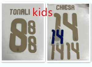Kids 2026 World Cup Italy Home football team DE TONALI CHIESA soccer number Height 24.4cm