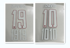 Kids 2026 World Cup Canada Home football team DE J.DAVID  DAVIES soccer number Height 24.3cm