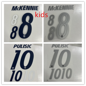Kids 2026 World Cup America Home football team DE McKENNIE  PULISIC soccer number Height 24.3cm
