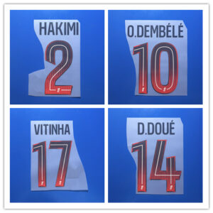 PSG 2026 2027 La Liga Paris away VITINHA D.DOUE O.DEMBELE 26-27 soccer number