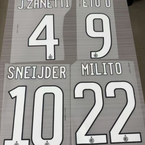 2011 2012 Inter Milan J.ZANETTI ETO'O SNEIJDER MILITO 11-12 soccer Jersey number