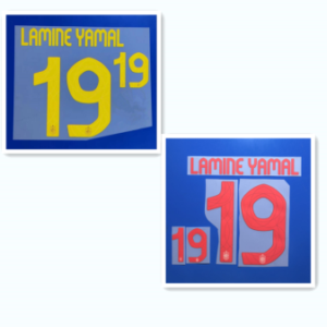 Spain 2024 football star LAMINE YAMAL #19 soccer number