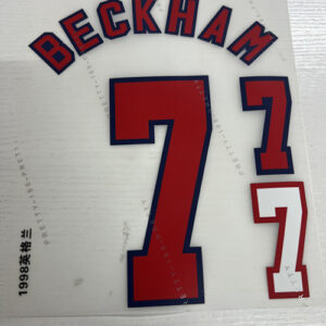Kids 1998 England football BECKHAM 7 soccer number height 24.8cm