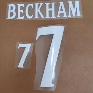 Velvet material England 2000 Beckham #7 Jersey number