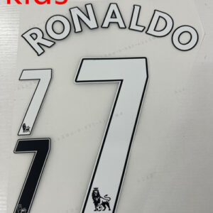 Kids plastic material Manchester United 07-16 premier league RONALDO white soccer Number Height 25.4cm