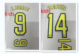 Kids 2004-05 Atletico Madrid football F.TORRES SIMEONE jersey number soccer Retro style Height 23.7cm