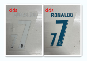 Kids premier League FIFA World Cup 17-18Real Madrid football star RONALDO soccer number Height 24.6cm
