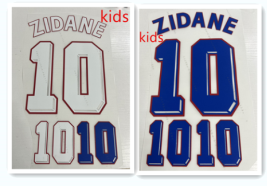 Kids Premier League FIFA World Cup 1998 France football star ZIDANE soccer number Height