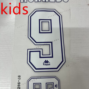 Kids 1997 1998 BARCELONA RONALDO 9 soccer number height 25.1cm