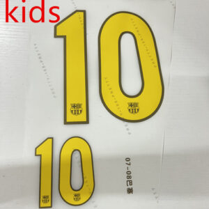 Kids 2007 2008 BARCELONA RONALDINHO 10 soccer number height 24.5cm